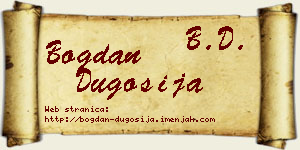 Bogdan Dugošija vizit kartica